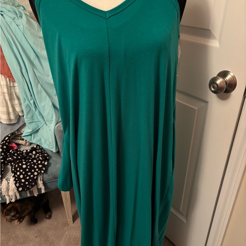 Zenana Outfitters Sleeveless Teal Green Maxi